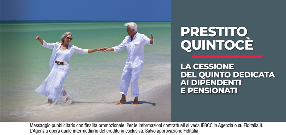 Agenzia Alpafin Fiditalia | Torino, Nichelino, TORINO | Cessione del Quinto Quintocè - Un consulente dedicato per i progetti di dipendenti e pensionati. Messaggio pubblicitario con finalità promozionale. Per le informazioni contrattuali si veda IEBCC in Agenzia o su Fiditalia. it. L’Agenzia opera quale intermediario del credito in esclusiva. Salvo approvazione Fiditalia.